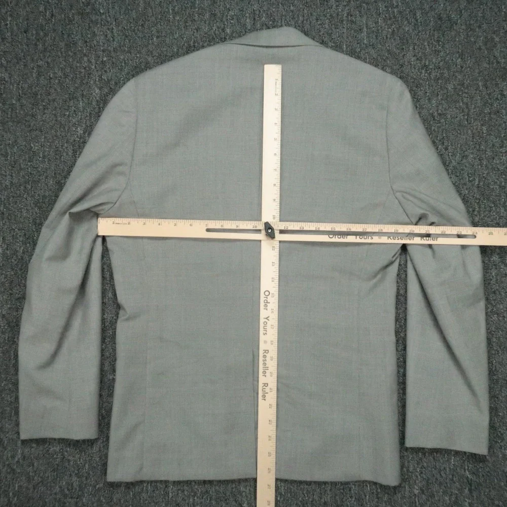 Banana‎ Republic Blazer Mens 38S Gray Primatist Super 100s Marlane Wool Slim Fit